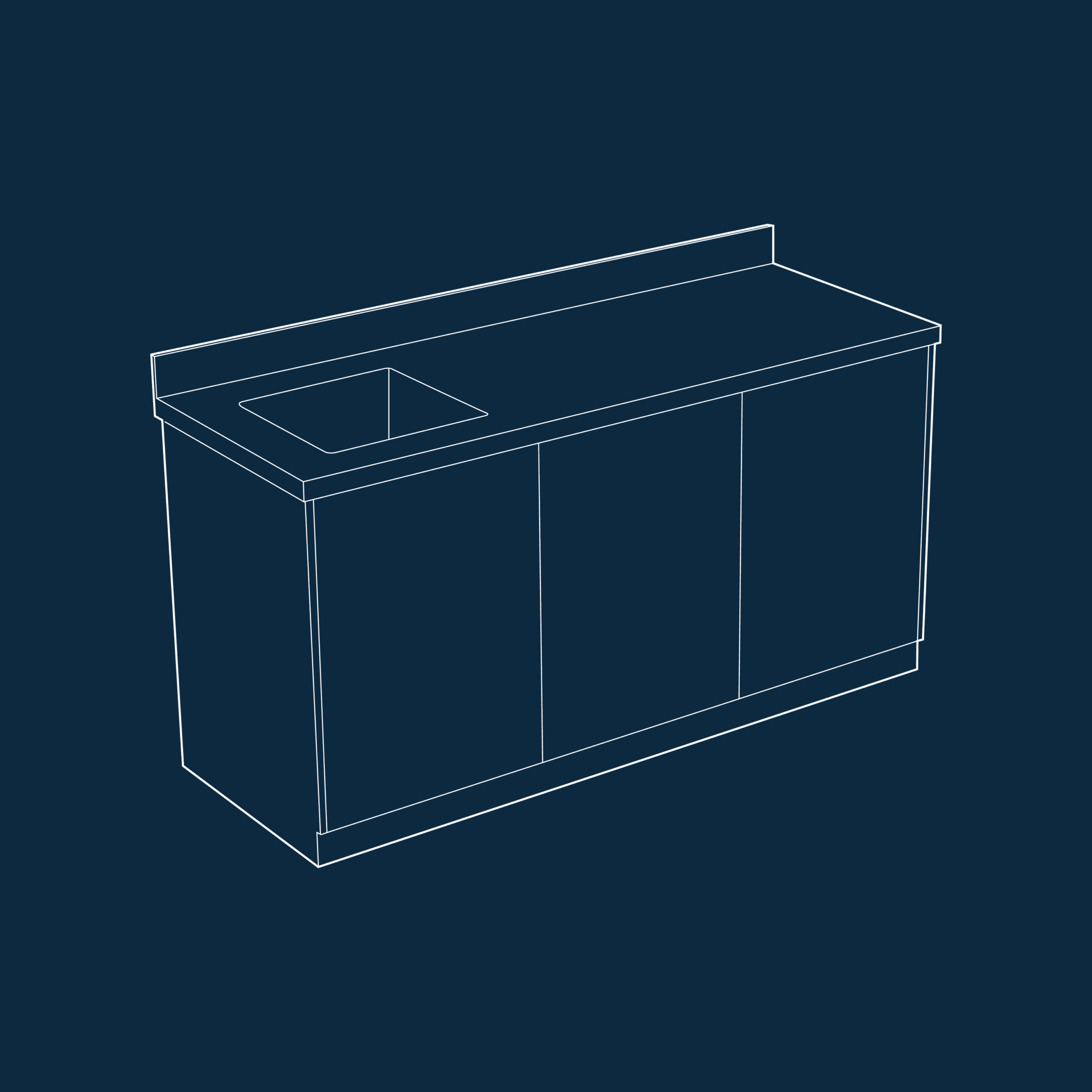 Paillasse standard sur meuble