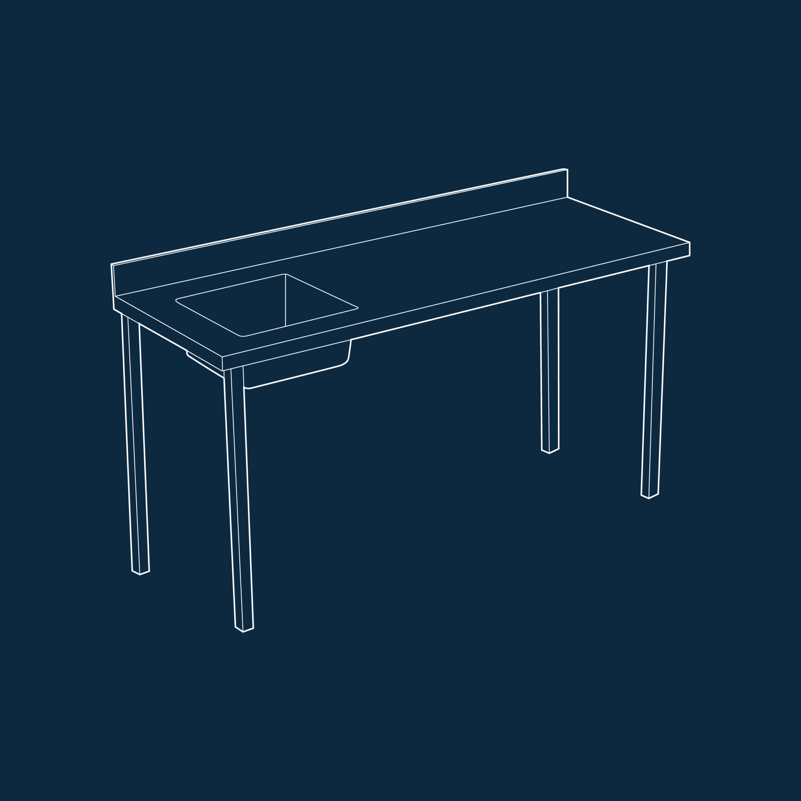 Paillasse standard sur châssis